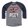 500 LEVEL Austin Riley 3/4 Sleeve T-Shirt (Baseball Tee, XXX-Large, Navy/Heather Gray) - Austin Riley Atlanta Bold Number WHT view 1