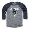 500 LEVEL Julio Rodriguez 3/4 Sleeve T-Shirt (Baseball Tee, XXX-Large, Navy/Heather Gray) - Julio Rodriguez Seattle Diamond Name WHT view 1