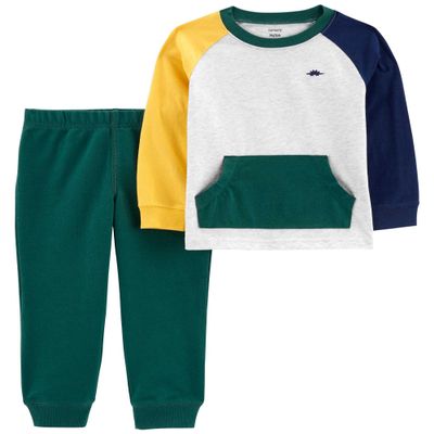 Carter's Baby and Toddler Boy Top and Pant Set (Multi Colorblock, 3 Months)