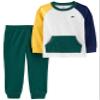 Carter's Baby and Toddler Boy Top and Pant Set (Multi Colorblock, 3 Months) view 1