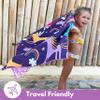 ECCOSOPHY Microfiber Kids Beach Towels & Pouch 60"x30" for Girls & Boys - Quick Dry Pool Towels - Sand Free Beach Blanket for Travel - Camping - Vacation - Toallas Playas (Unicorns) view 3