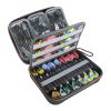 USA Gear XL Semi Hard Shell Dart Case - Storage Protective for 15 Piece Dart Set, Tips, Flights and Shafts, and More Accessories - Locking Foam Design for Soft and Steel Tips (Black) - Case Only view 1