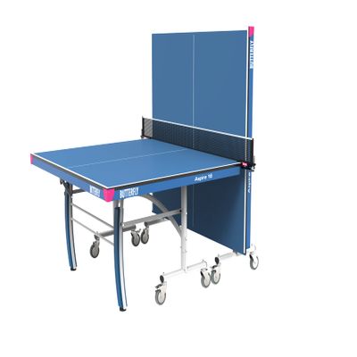 Butterfly Aspire 16 - A Fresh New Look for Your Gameroom - Height Adjustable Legs Ensure A Level Surface - Quick Assembly - USATT Approved - Regulation 6" Net Set Included - Offers Playback Position