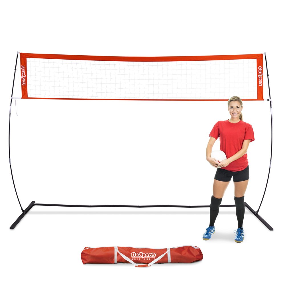 GoSports 12 ft Freestanding Volleyball Training Net for Indoor Our Outdoor Use - Instant Setup and Height Adjustable
