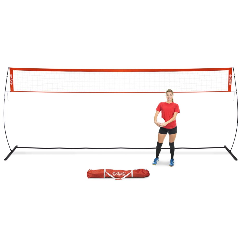 GoSports 20 ft Freestanding Volleyball Training Net for Indoor Our Outdoor Use - Instant Setup and Height Adjustable