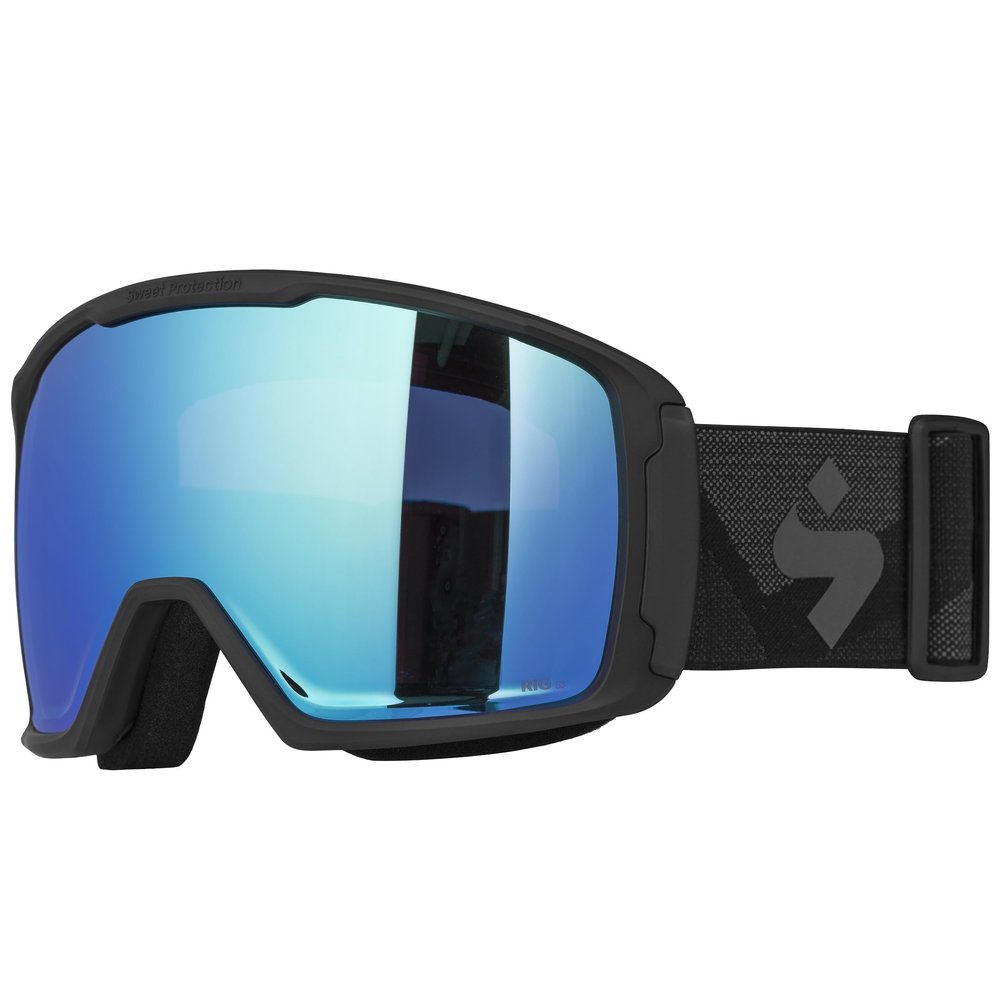 Sweet Protection Clockwork RIG Reflect BLI (Bonus Lens Included) Goggles - UV Protection, Anti-Fog, and Interchangeable Lens, RIG Aqua+RIG L.Amet./Matte Cr. Black/Black Peaks, one Size