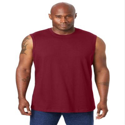 KingSize Men's Big & Tall Shrink-Less Lightweight Muscle T-Shirt - 8XL, Rich Burgundy