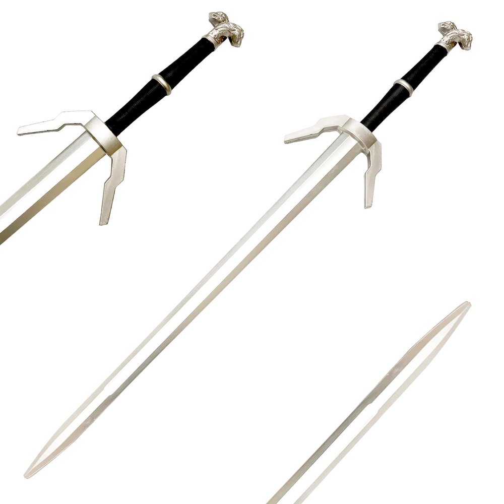 41 Inch Medieval Foam Witcher Hunting Long Sword for Cosplay LARP Costume Hollween (Twin Wolf)