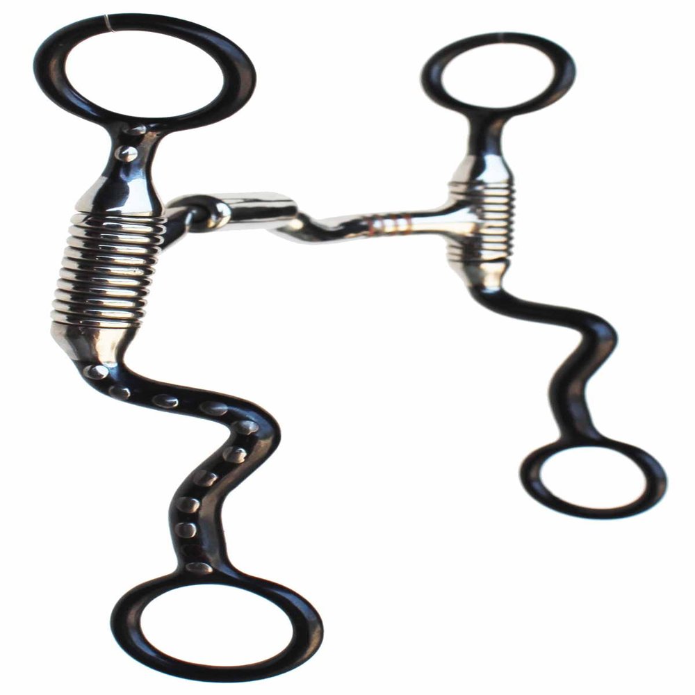 CHALLENGER Western 5-1/2" Comfort Jointed Low-Port Swivel Mouth Long Shank Futurity Bit 35636C