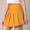 MBJ WB2344 Women Girls Plaid High Waist Japan School Uniform Pleated Skater Tennis Skirt with Short XL Mustard view 2