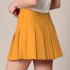 MBJ WB2344 Women Girls Plaid High Waist Japan School Uniform Pleated Skater Tennis Skirt with Short XL Mustard view 3