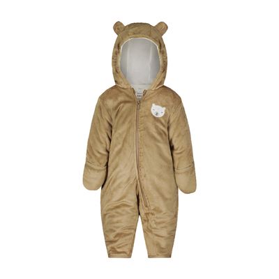Carter's Girl or Boy Pram Style Water Resistant One Piece Winter Snowsuit with Ears, Khaki, Size 3M