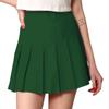 MBJ WB2344 Women Girls Plaid High Waist Japan School Uniform Pleated Skater Tennis Skirt with Short XL Green view 1