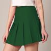 MBJ WB2344 Women Girls Plaid High Waist Japan School Uniform Pleated Skater Tennis Skirt with Short XL Green view 2