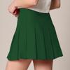 MBJ WB2344 Women Girls Plaid High Waist Japan School Uniform Pleated Skater Tennis Skirt with Short XL Green view 3