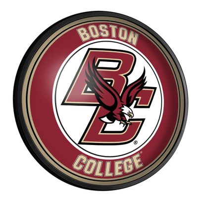 The Fan Brands NCAA Boston College Eagles: Round Slimline Lighted Wall Sign - Football, Basketball & Baseball Wall Decor - College Sports Dcor for Home, Office, Game Room, Fan Cave & Garage - USA Made