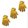 3 Mens EverGrip Cabretta Yellow / Gold Golf Glove (Right Handed Glove for The Left Handed Golfer) (4XL) view 1