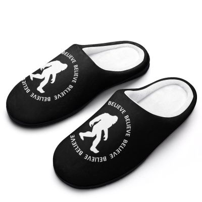 Bigfoot Sasquatch I Believe Men's Cotton Slippers Closed Toe Casual House Shoes with Non-Slip Sole for Indoor&Outdoor 11-1244-45