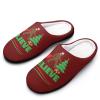 Christmas Bigfoot Sasquatch Men's Cotton Slippers Closed Toe Casual House Shoes with Non-Slip Sole for Indoor&Outdoor 9-1042-43 view 1