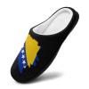 Bosnian Map Flag Men's Cotton Slippers Closed Toe Casual House Shoes with Non-Slip Sole for Indoor&Outdoor 7-840-41 view 2