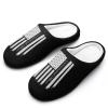Thin Silver Line Correctional Officer Men's Cotton Slippers Closed Toe Casual House Shoes with Non-Slip Sole for Indoor&Outdoor 9-1042-43 view 1