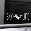 Sky Life Skydive Skydiving Vinyl Decal Laptop Car Truck Bumper Window Sticker, 8.5" x 2", Gray view 1