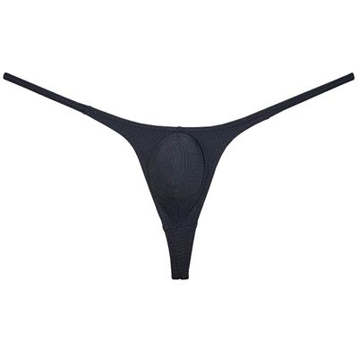 Botmois Mens Checkered Minimum Coverage String Thong Underpants Enhancing Micro Tangas Daily Underwear Micro T-back Black L