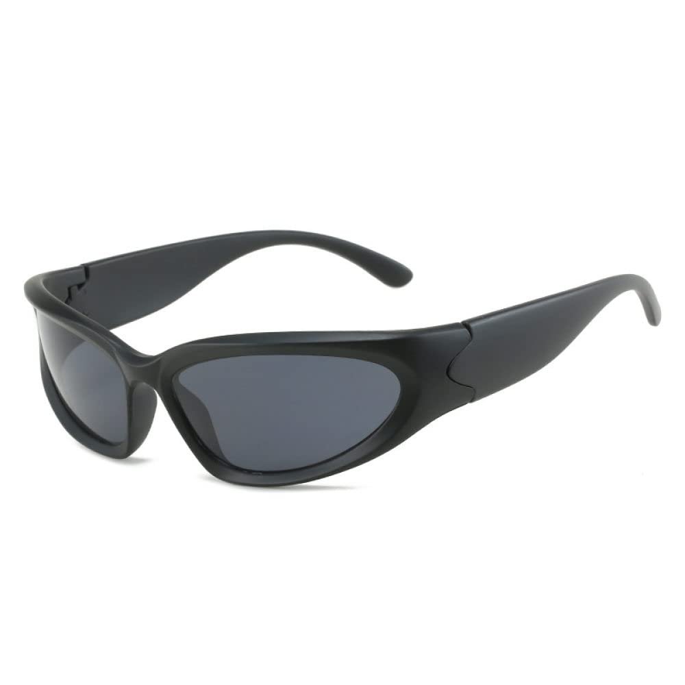 HCHES Sunglasses Women Men Design Mirror Sport Luxury Vintage Unisex Sun Glasses Men Driver Rideing Eyeglasses Shades,Black,A