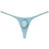 Botmois Mens Checkered Minimum Coverage String Thong Underpants Enhancing Micro Tangas Daily Underwear Micro T-back Light Blue XL view 1