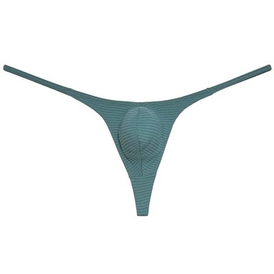 Botmois Mens Checkered Minimum Coverage String Thong Underpants Enhancing Micro Tangas Daily Underwear Micro T-back Dark Green M