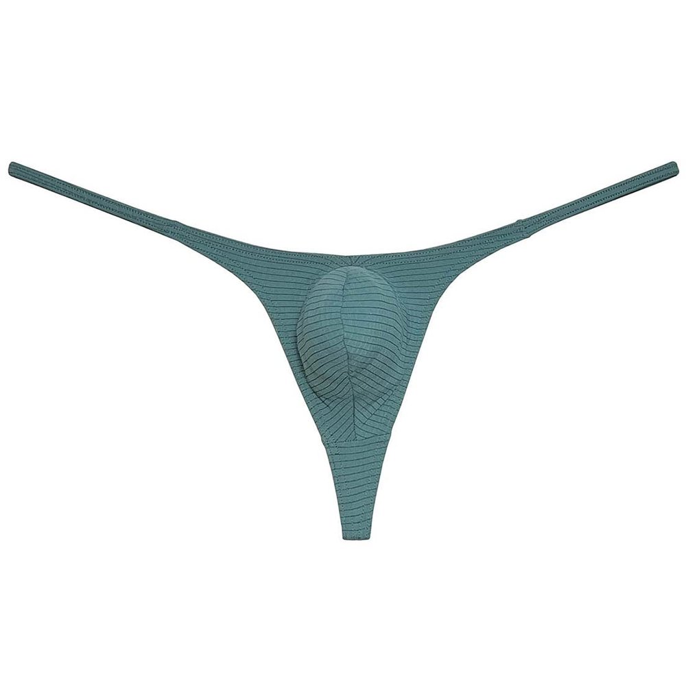 Botmois Mens Checkered Minimum Coverage String Thong Underpants Enhancing Micro Tangas Daily Underwear Micro T-back Dark Green M