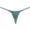 Botmois Mens Checkered Minimum Coverage String Thong Underpants Enhancing Micro Tangas Daily Underwear Micro T-back Dark Green M view 1