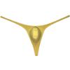Botmois Mens Checkered Minimum Coverage String Thong Underpants Enhancing Micro Tangas Daily Underwear Micro T-back Fruit Yellow M view 1