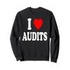 I Heart (Love) Audits IRS Tax CPA Accounting Accountant Sweatshirt view 1