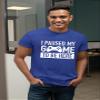 I Paused My Game to Be Here t Shirt Gamer Gifts for Men Gaming Funny Graphic Tees (Charcoal Blue, X-Large) view 2