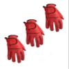 3 Mens EverGrip Red Cabretta Golf Glove (Right Handed Glove for The Left Handed Golfer) (3XL) view 1