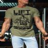 Lift Heavy Recover Fully T-Shirts for Workout, Funny Gym Shirt for Men (3XL, Lift Heavy Recover Fully Military Green) view 3