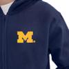 Little King NCAA Youth Boys Teen Full Zip Cotton Fleece Hoodie Sweatshirt With Embroidered Team Logo-Michigan-Navy-Youth Medium view 2