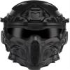 Airsoft Full Face Mask Tactical Helmet, with Built-in Tactical Headset/Anti-Fog Fan Sliding Goggles for CS Paintball, Hunting, Outdoor Sports view 2