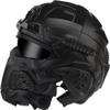 Airsoft Full Face Mask Tactical Helmet, with Built-in Tactical Headset/Anti-Fog Fan Sliding Goggles for CS Paintball, Hunting, Outdoor Sports view 3
