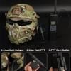 Airsoft Full Face Mask Tactical Helmet, with Built-in Tactical Headset/Anti-Fog Fan Sliding Goggles for CS Paintball, Hunting, Outdoor Sports view 4