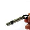 Fanycs Titanium Emergency Whistle Outdoor Safety Whistle Survival with Paracord Camping Hiking Loud Whistle Coaches Training Sports Keychain Whistle with Lanyard (Round Hole) view 3