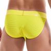 JOCKMAIL Low Waist Mens Briefs Underwear Breathable Mesh Comfort Underwear Briefs Men Underpants Yellow view 4