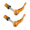 X AUTOHAUX 2pcs 8mm Aluminium Alloy Bicycle Seat Post Quick Release Pin Seatpost Skewer Bolt Yellow view 1