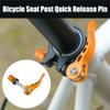 X AUTOHAUX 2pcs 8mm Aluminium Alloy Bicycle Seat Post Quick Release Pin Seatpost Skewer Bolt Yellow view 2