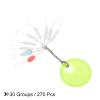 PATIKIL 0.29x0.08 Fishing Rubber Bobber Beads Stoppers, 270 Pieces 9 in 1 Float Sinker Stops Cylinder Shape L Size for Fishing Line, Transparent view 3