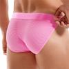 JOCKMAIL Low Waist Mens Briefs Underwear Breathable Mesh Comfort Underwear Briefs Men Underpants Pink view 4