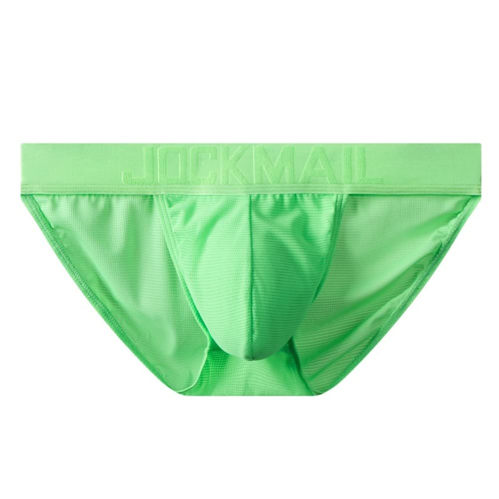 JOCKMAIL Low Waist Mens Briefs Underwear Breathable Mesh Comfort Underwear Briefs Men Underpants Green