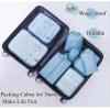 8 Set Packing Cubes with Shoe Bag Travel Luggage Organizer for Suitcase Clothes Storage Bag Solid Convenient Packing Pouches view 3