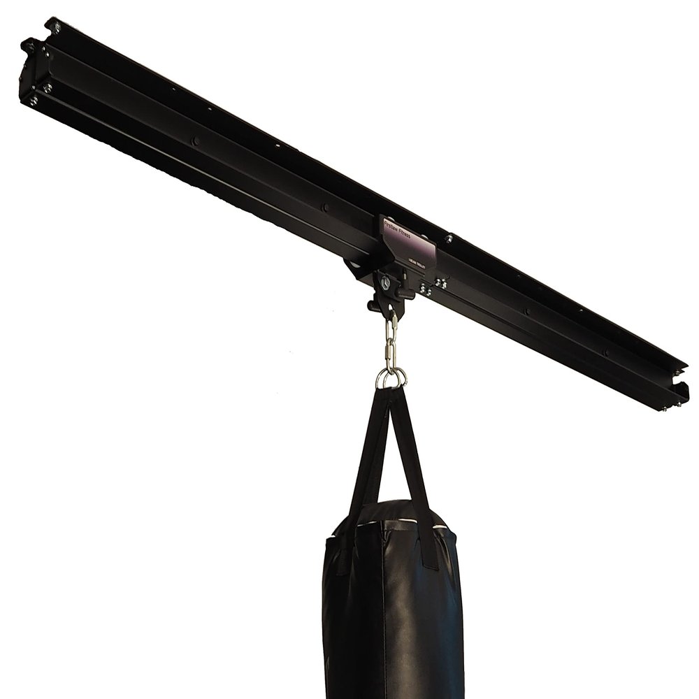 Firstlaw Fitness I-Beam Rolling Mount & 8 Feet Rail - with Remote Brake System - Black Rolling Mount - Made in The USA